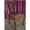 Image 1 : 2 ANTIQUE VICTORIAN CHIPPENDALE DINING CHAIRS #1745596