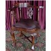 Image 1 : ANTIQUE VICTORIAN CORNER LIBRARY LEATHER CHAIR #1745597