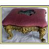 Image 1 : VICTORIAN  FOOT STOOL NEEDLEPOINT EMBROIDERY #1745691