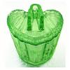 Image 1 : S Reich Green Art Deco Powder Jar #1752538