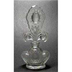 Fleur De Lis Pressed Glass Perfume Bottle #1752562