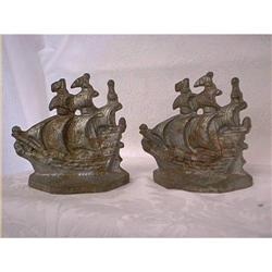 Cast Iron Ship Bookends #1752693