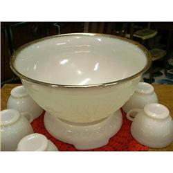 Anchor Hocking Punch Bowl on Stand 12 Cups #1752705