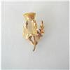 Image 1 : 40's~ENGLISH Y GOLD & CITRINE "Thistle" PIN #1752813