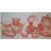 Image 1 : Lot 15 Pink Depression Glass Items #1752818