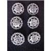 Image 1 : Antique Steel Cut Buttons x 6 #1752937