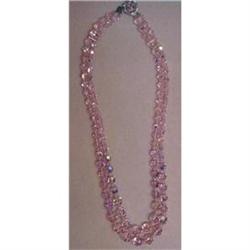 SHERMAN  PINK CRYSTAL BEADS NECKLACE #1765557