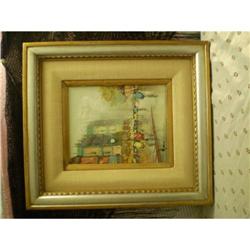 A signed oil on wood canvas painting  #1765625