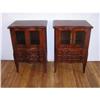 Image 1 : Pair Of Vintage Fancy Cherry End Tables #1765737