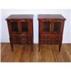 Image 1 : Pair Of Vintage Fancy Cherry End Tables #1765737