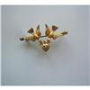 Image 1 : 14K GOLD EDWARDIAN "LOVEBIRDS & HEART"PIN #1765803