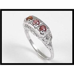 Graceful 14K White Gold Sapphire Ring #1765843