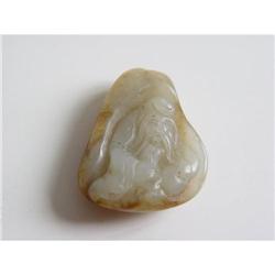 Chinese carved Celadon jade Pendant #1766095