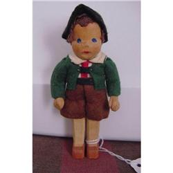 Doll Wooden Germany Wood Boy Jointed 1950s #1766118