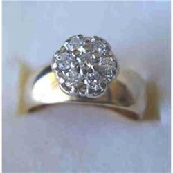 14k and Diamond Flower cluster ring #1766146