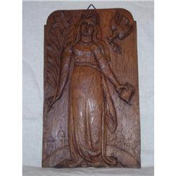 Old piece of wood with  Woman on it #1766158