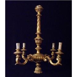 ITALIAN GILT WOOD CHANDELIER #1777071