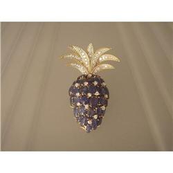 Brooch  Vintage  18ct  Saphire  Diamond  Tutti #1777085