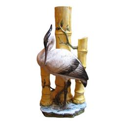 19th Century Majolica Heron #1777180