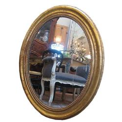 Oval Gold Leafed Mirror #1777190