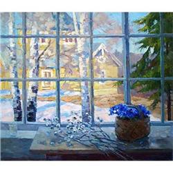 "Sun behind a window" Russian traditions school#1777266