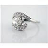 Image 1 : 1.00ct OMC Diamond & Diamonds in Platinum Ring #1777296