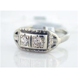 Retro 0.50tcw OEC Diamond 14k WG Princess Ring #1777300