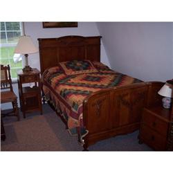 French Carved Oak Bed #1777354