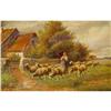 Image 1 : FRENCH OIL PAINTING PASTORAL SCENE A.BOUILLE #1777395