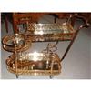 Image 1 : Gold Plated Brass Teacart Trolley Server #1777507