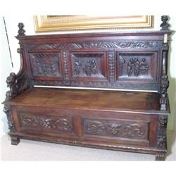 Medeval style oak settle #1777684