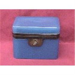 Blue Opaline glass Jewelry Box with original #1777716