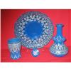 Image 1 : Exquisite Blue Opaline glass Decanter set #1777718