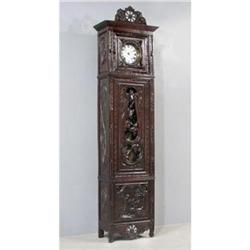 Antique Chestnut Long Case Grandfather Clock #1777901