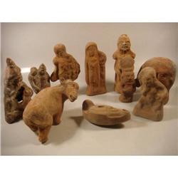 TEN TERRACOTTA PIECES OF ANCIENT ROMAN GREEK #1777905