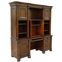 BIEDERMEIER OFFICE DESK BOOKCASE WALL CREDENZA #1777919