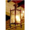 Image 1 : bronze  3 Light Lantern and crystal  #1777960