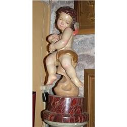 Italian wood Carved Putti  Angel   #1777989