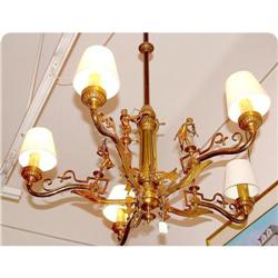 Gas bronze chandelier  converted   #1778000