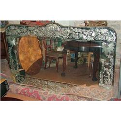 Large Venetian crystal Mirror horizontal shape #1778007