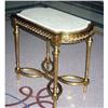 Image 1 : French carved End Table marble top gold guilt #1778037