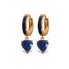 Genuine 3.95 ctw Sapphire Earrings 14KT Rose Gold - REF-68V9W
