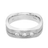 Image 1 : Natural 0.41 CTW Princess Diamond Ring 14K White Gold - REF-135T9X