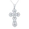 Image 1 : Natural 0.70 CTW Diamond Necklace 14K Gold - REF-92W7H