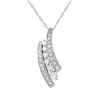 Image 1 : Natural 0.50 CTW Diamond Necklace 14K White Gold - REF-67T5X