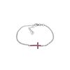 Image 1 : Genuine 0.30 CTW Ruby Bracelet 14KT White Gold - REF-53M2T