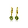 Image 1 : Genuine 3.1 ctw Peridot Earrings 14KT Yellow Gold - REF-34N5R