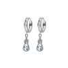 Genuine 2.15 ctw Aquamarine Earrings 14KT White Gold - REF-80M4T