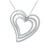 Natural 0.64 CTW Diamond Necklace 18K White Gold - REF-160T2X