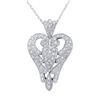 Natural 0.43 CTW Diamond Necklace 14K White Gold - REF-91F8M